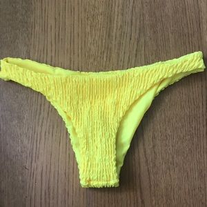 Bright yellow bikini bottom